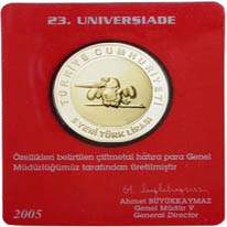 23.UNIVERSIADE Pirinç-Nikel-Kırmızı Hatıra Parası