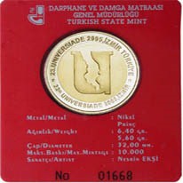 23.UNIVERSIADE Pirinç-Nikel-Kırmızı Hatıra Parası