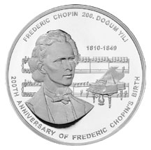 Frederic Chopin 200.Doğum YILI Gümüş Hatıra Parası