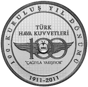 Türk Hava Kuv. 100.Kuruluş Yıldönümü Gümüş Hatıra Parası