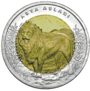 Asya Aslanı Bimetal Hatıra Parası