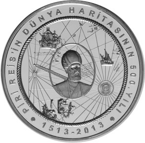 Piri Reis'in Dünya Haritasının 500. Yılı Gümüş Hatıra Parası