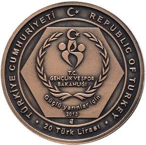 2013 Mersin XVII. Akdeniz Oyunları Bronz Hatıra Parası