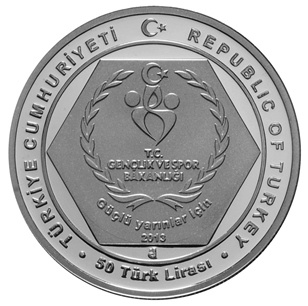 2013 Mersin XVII. Akdeniz Oyunları Gümüş Hatıra Parası