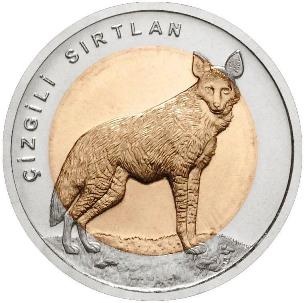 Çizgili Sırtlan Bimetal Hatıra Parası