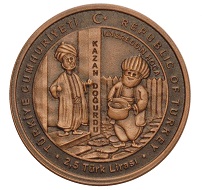 Nasreddin Hoca Kazan Doğurdu Bronz Hatıra Parası
