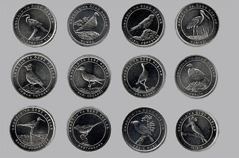 anadoluya ozgu kuslar alüminyum hatıra parası