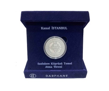 Kanal İstanbul Gümüş Kutulu Hatıra Parası