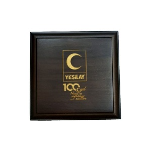 Yeşilayın 100.Yılı Bronz Hatıra Para Seti Ahşap Kutu